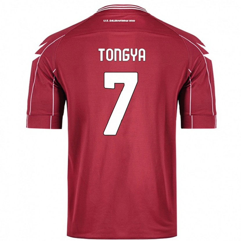Danxen Mænd Franco Tongya #7 Bourgogne Hjemmebane Spillertrøjer 2024/25 Trøje T-Shirt