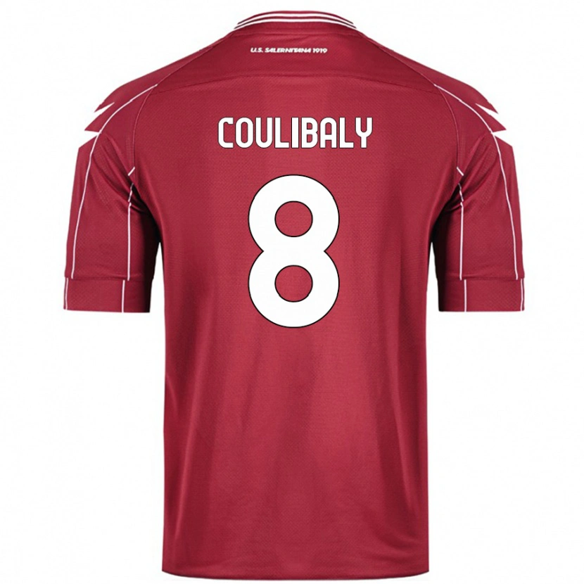 Danxen Mænd Mamadou Coulibaly #8 Bourgogne Hjemmebane Spillertrøjer 2024/25 Trøje T-Shirt