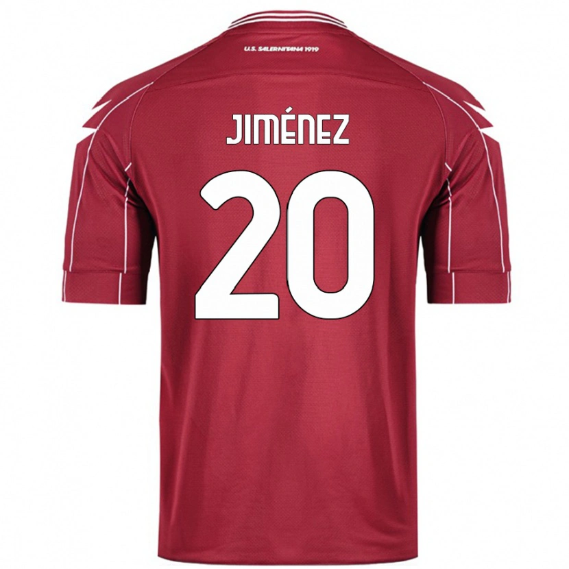 Danxen Mænd Kaleb Jiménez #20 Bourgogne Hjemmebane Spillertrøjer 2024/25 Trøje T-Shirt
