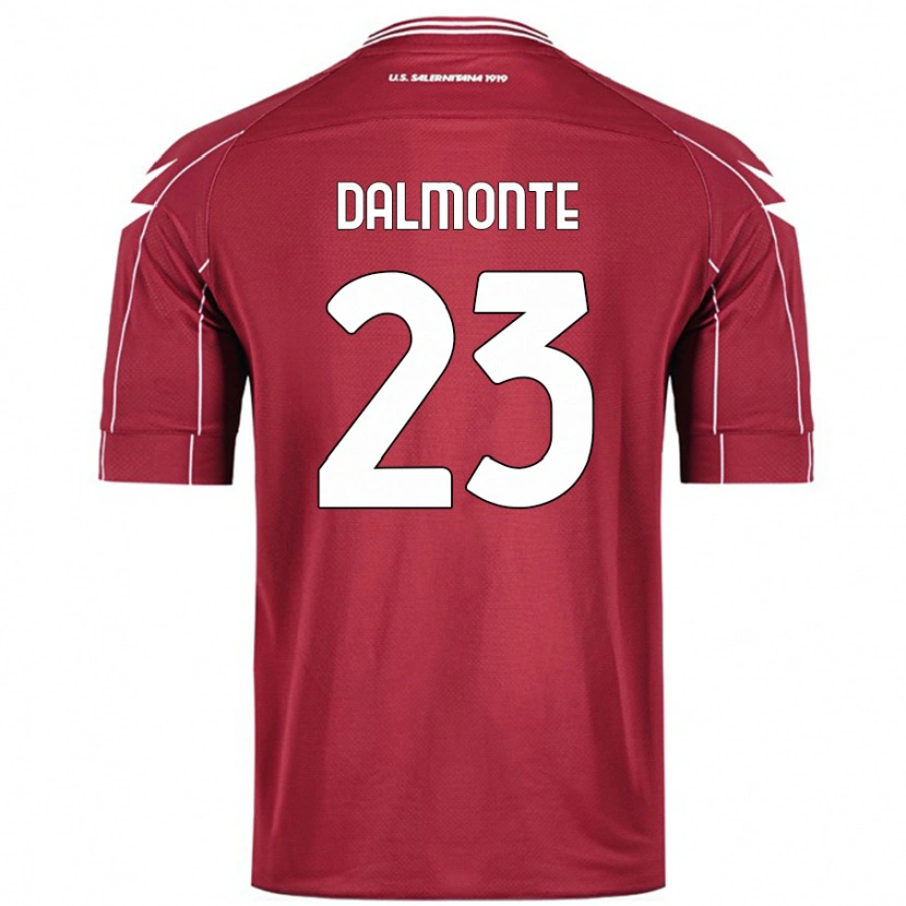 Danxen Mænd Nicola Dalmonte #23 Bourgogne Hjemmebane Spillertrøjer 2024/25 Trøje T-Shirt
