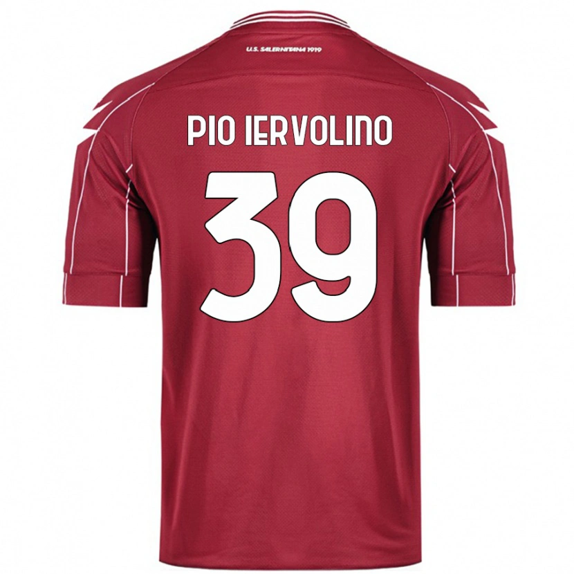 Danxen Mænd Antonio Pio Iervolino #39 Bourgogne Hjemmebane Spillertrøjer 2024/25 Trøje T-Shirt