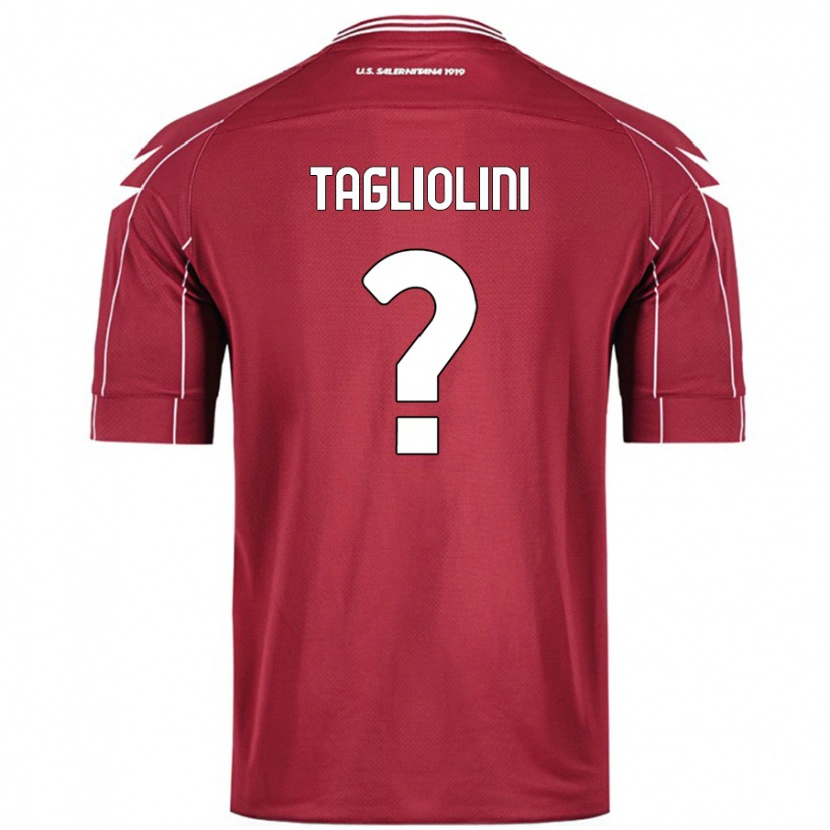 Danxen Mænd Ludovico Tagliolini #0 Bourgogne Hjemmebane Spillertrøjer 2024/25 Trøje T-Shirt