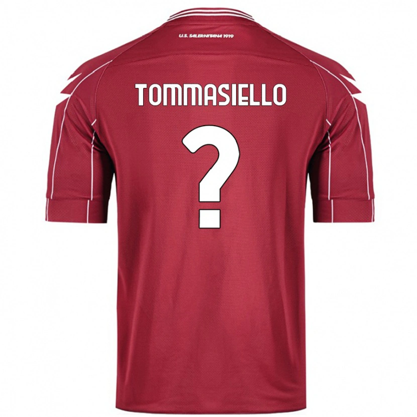 Danxen Mænd Francesco Tommasiello #0 Bourgogne Hjemmebane Spillertrøjer 2024/25 Trøje T-Shirt