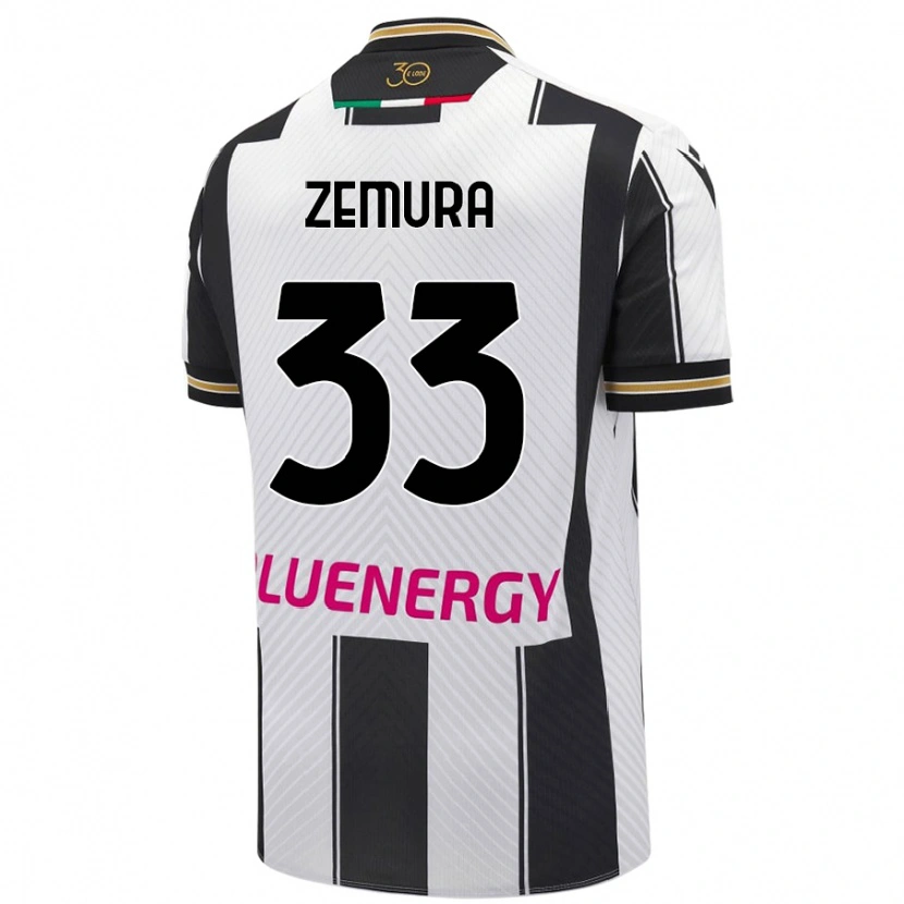 Danxen Mænd Jordan Zemura #33 Hvid Sort Hjemmebane Spillertrøjer 2024/25 Trøje T-Shirt