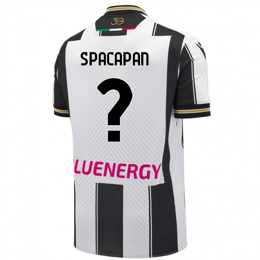 Danxen Mænd Luka Spacapan #0 Hvid Sort Hjemmebane Spillertrøjer 2024/25 Trøje T-Shirt