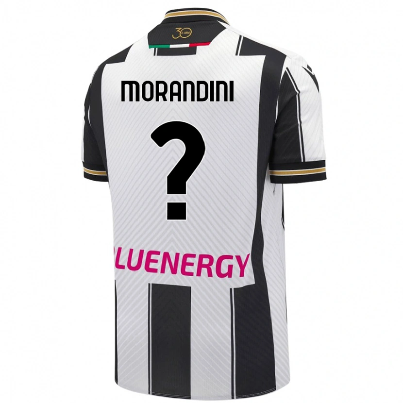Danxen Mænd Federico Morandini #0 Hvid Sort Hjemmebane Spillertrøjer 2024/25 Trøje T-Shirt