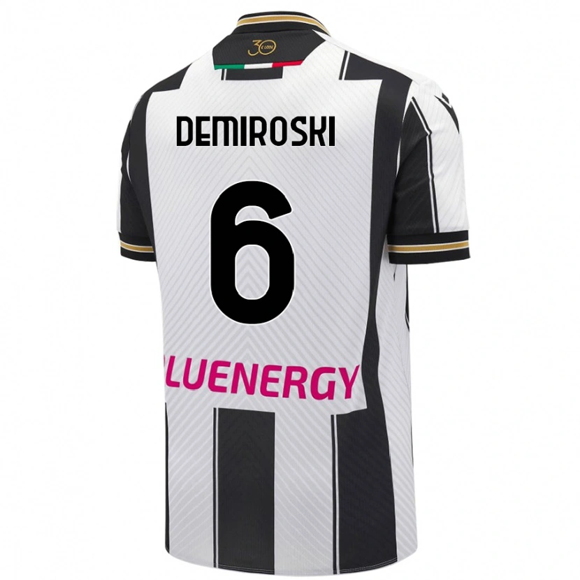 Danxen Mænd Shenol Demiroski #6 Hvid Sort Hjemmebane Spillertrøjer 2024/25 Trøje T-Shirt