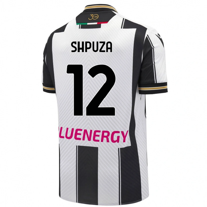 Danxen Mænd Kleo Shpuza #12 Hvid Sort Hjemmebane Spillertrøjer 2024/25 Trøje T-Shirt