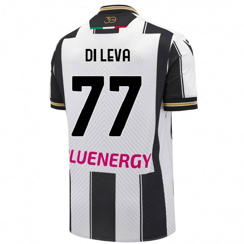 Danxen Mænd Vincenzo Di Leva #77 Hvid Sort Hjemmebane Spillertrøjer 2024/25 Trøje T-Shirt