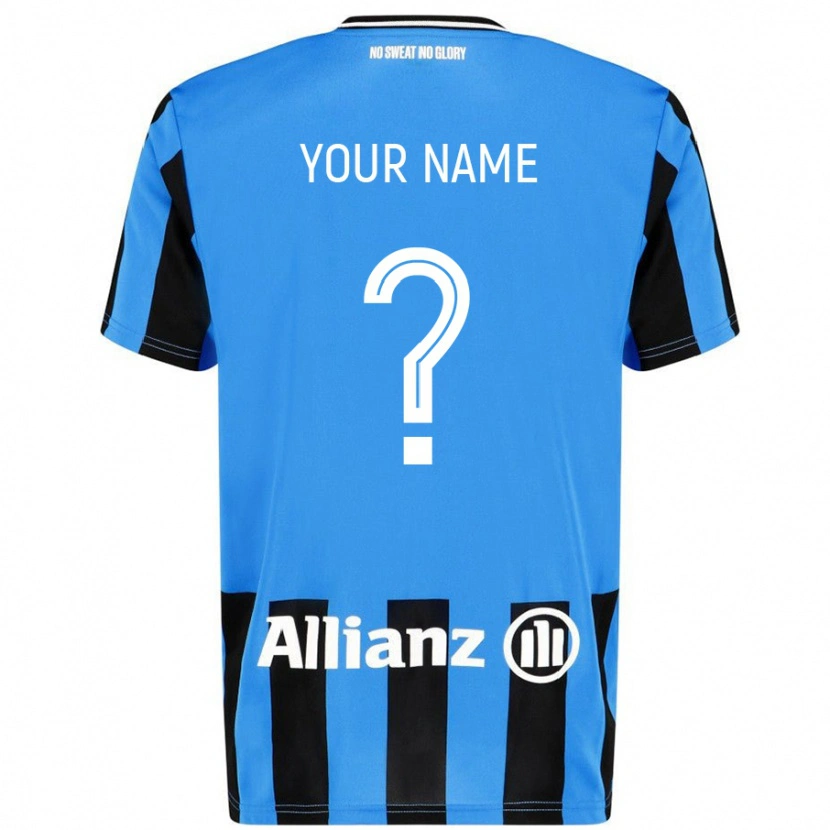 Danxen Mænd Dit Navn #0 Himmelblå Sort Hjemmebane Spillertrøjer 2024/25 Trøje T-Shirt