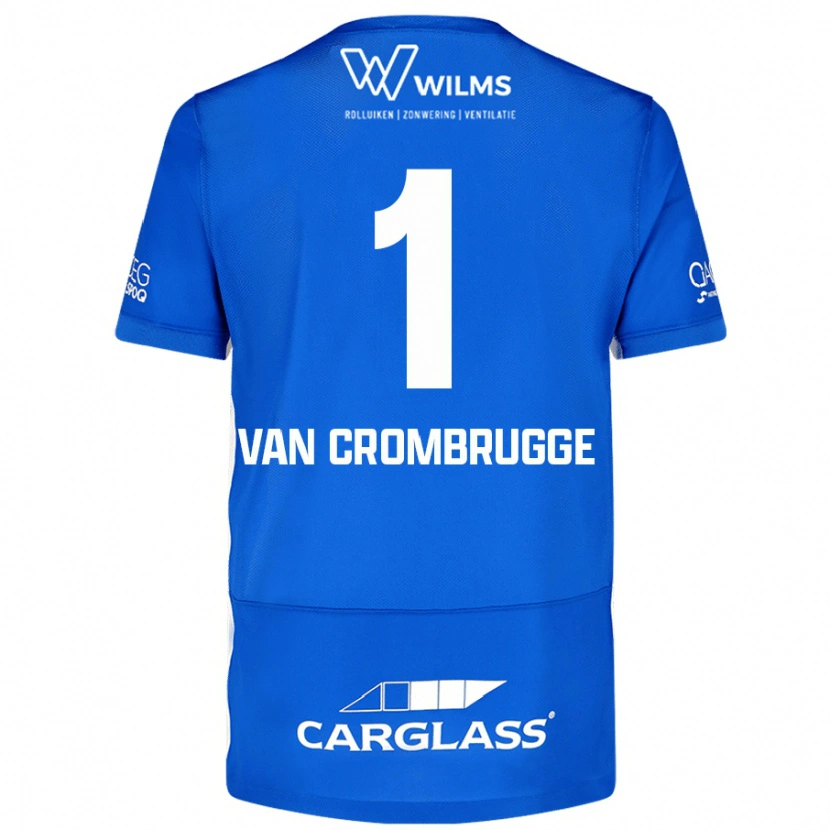 Danxen Mænd Hendrik Van Crombrugge #1 Blå Hjemmebane Spillertrøjer 2024/25 Trøje T-Shirt