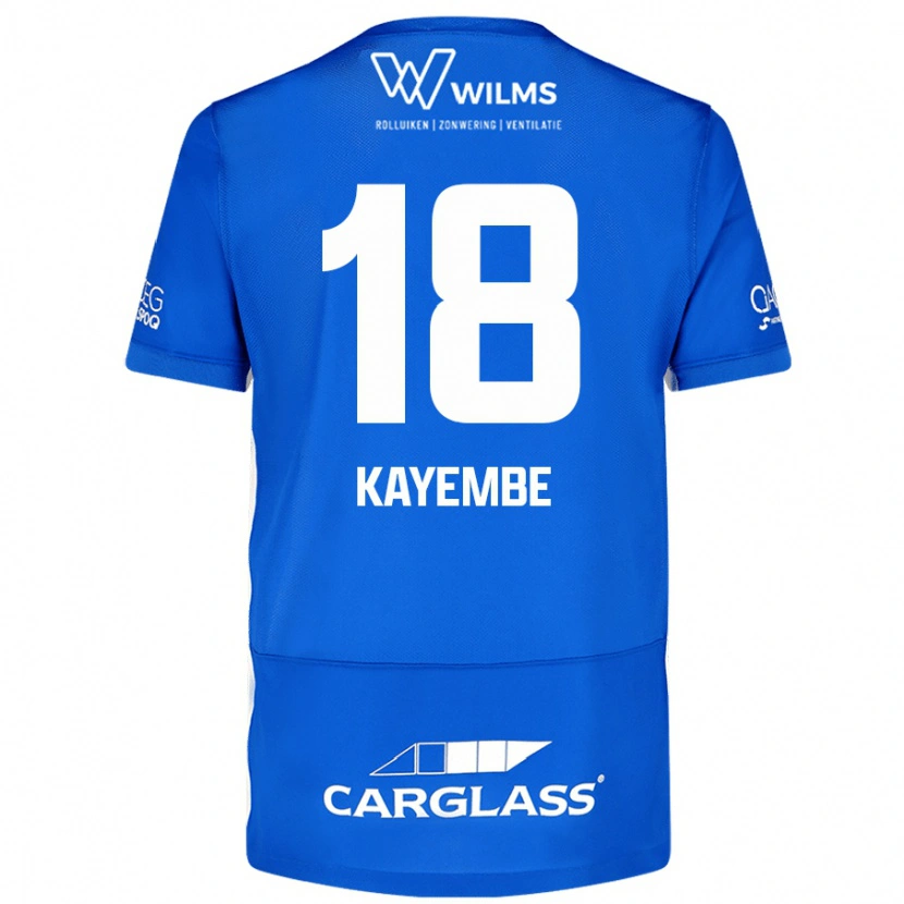 Danxen Mænd Joris Kayembe #18 Blå Hjemmebane Spillertrøjer 2024/25 Trøje T-Shirt