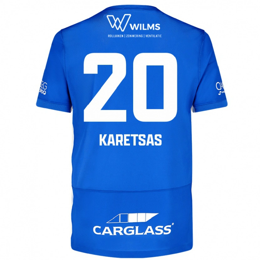 Danxen Mænd Konstantinos Karetsas #20 Blå Hjemmebane Spillertrøjer 2024/25 Trøje T-Shirt