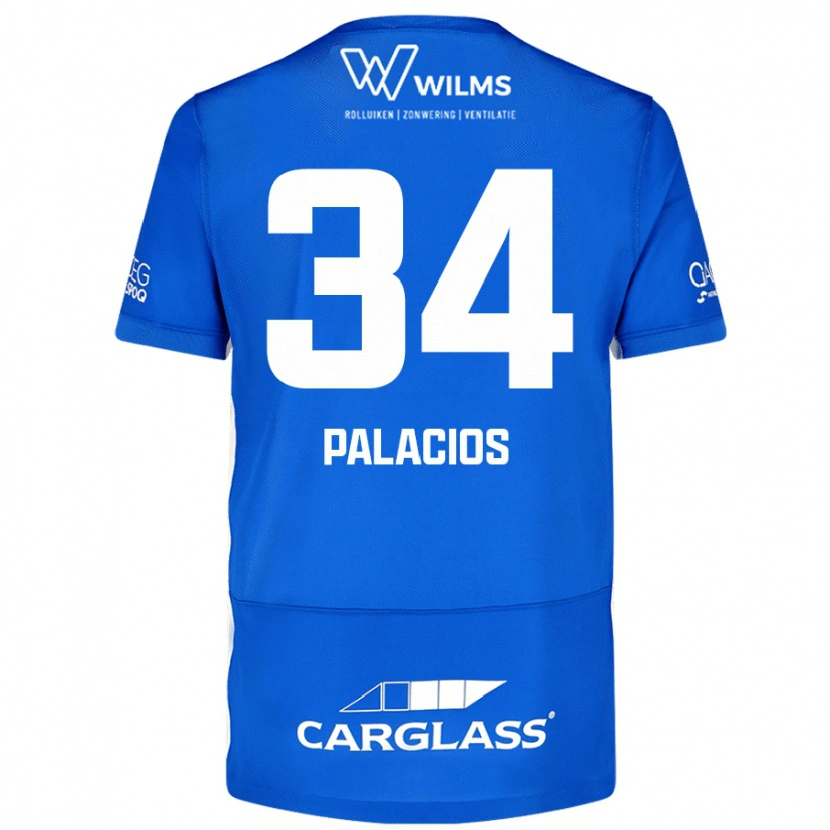 Danxen Mænd Adrián Palacios #34 Blå Hjemmebane Spillertrøjer 2024/25 Trøje T-Shirt