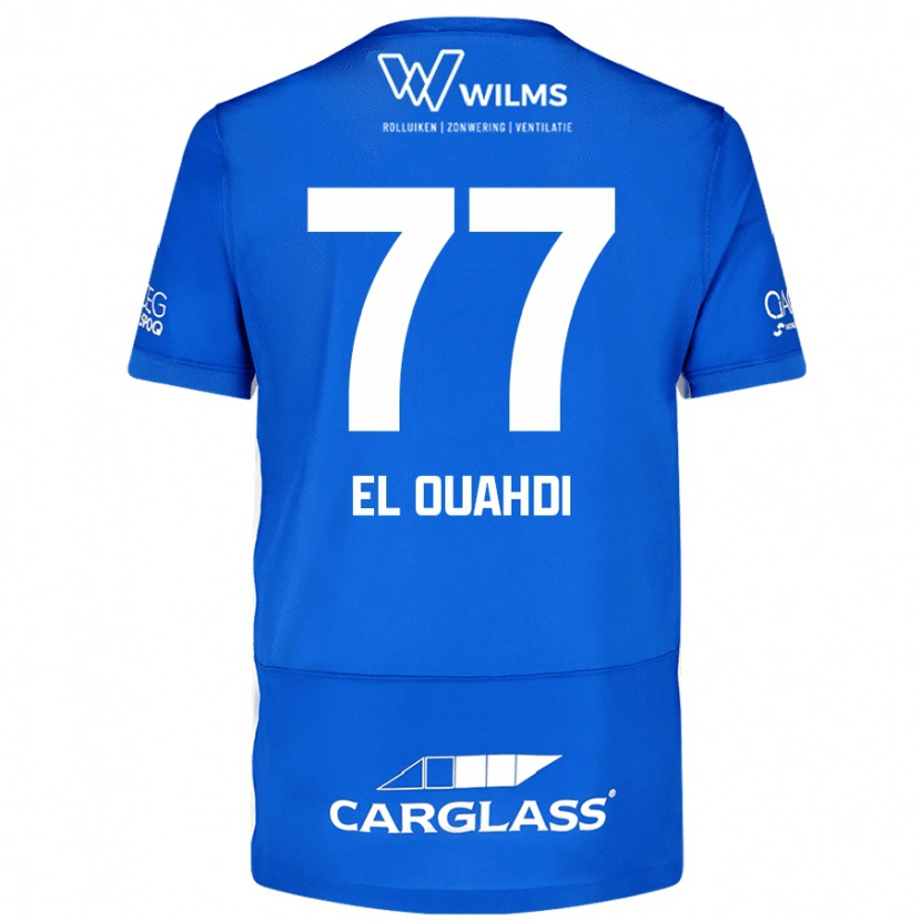Danxen Mænd Zakaria El Ouahdi #77 Blå Hjemmebane Spillertrøjer 2024/25 Trøje T-Shirt