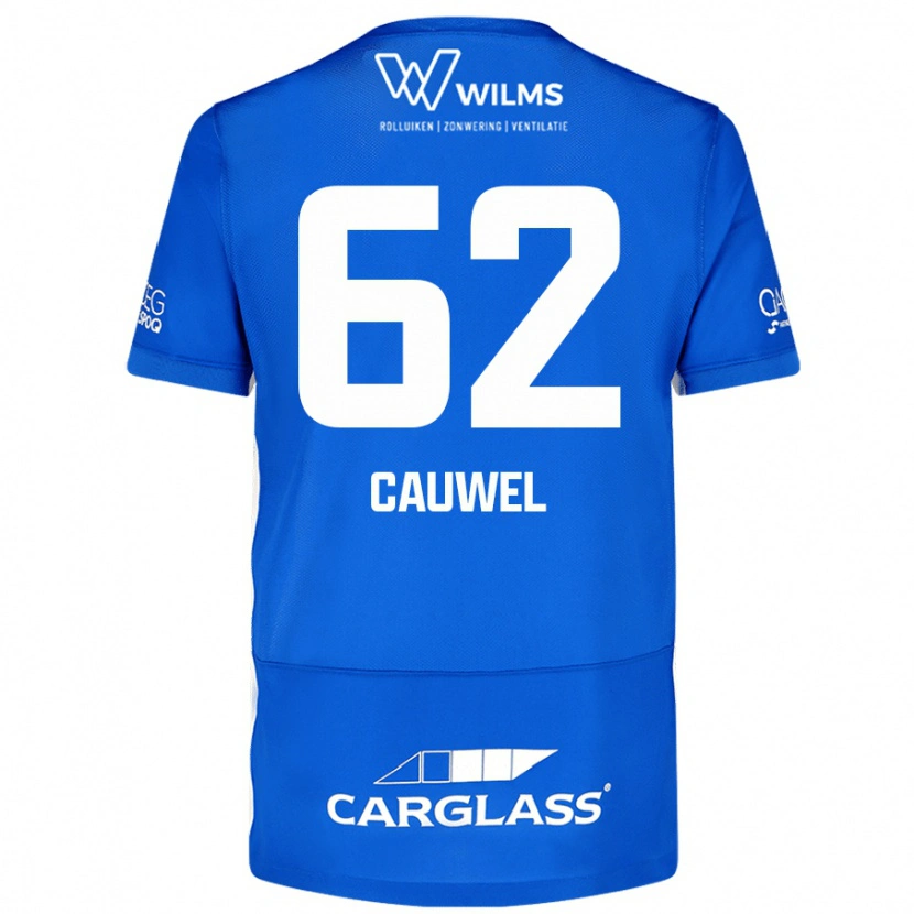 Danxen Mænd Michiel Cauwel #62 Blå Hjemmebane Spillertrøjer 2024/25 Trøje T-Shirt