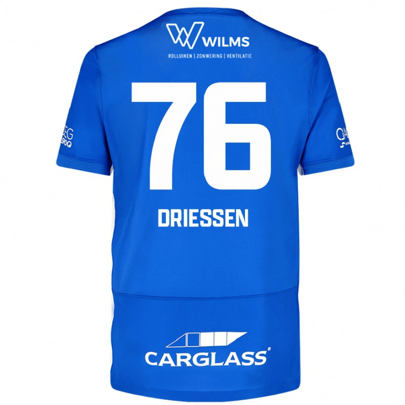 Danxen Mænd Jelle Driessen #76 Blå Hjemmebane Spillertrøjer 2024/25 Trøje T-Shirt