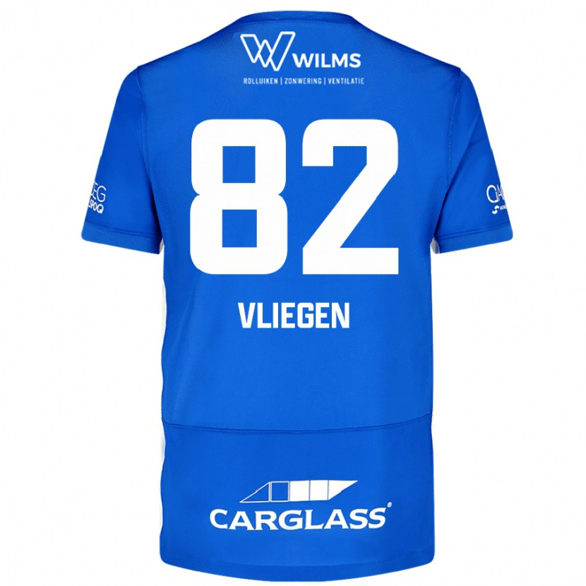 Danxen Mænd Olivier Vliegen #82 Blå Hjemmebane Spillertrøjer 2024/25 Trøje T-Shirt