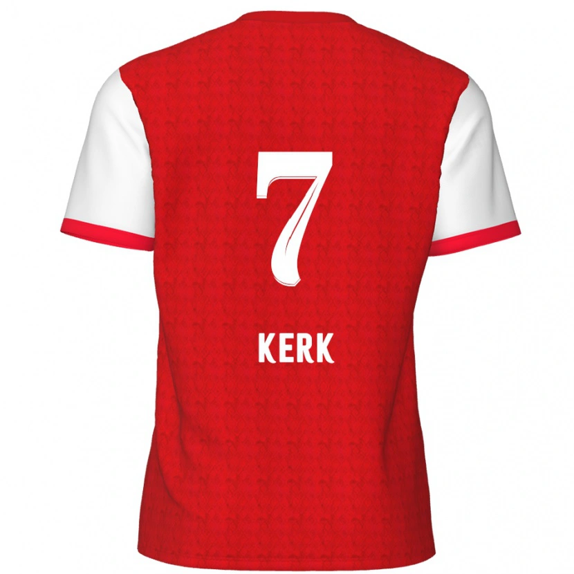 Danxen Mænd Gyrano Kerk #7 Rød Hvid Hjemmebane Spillertrøjer 2024/25 Trøje T-Shirt