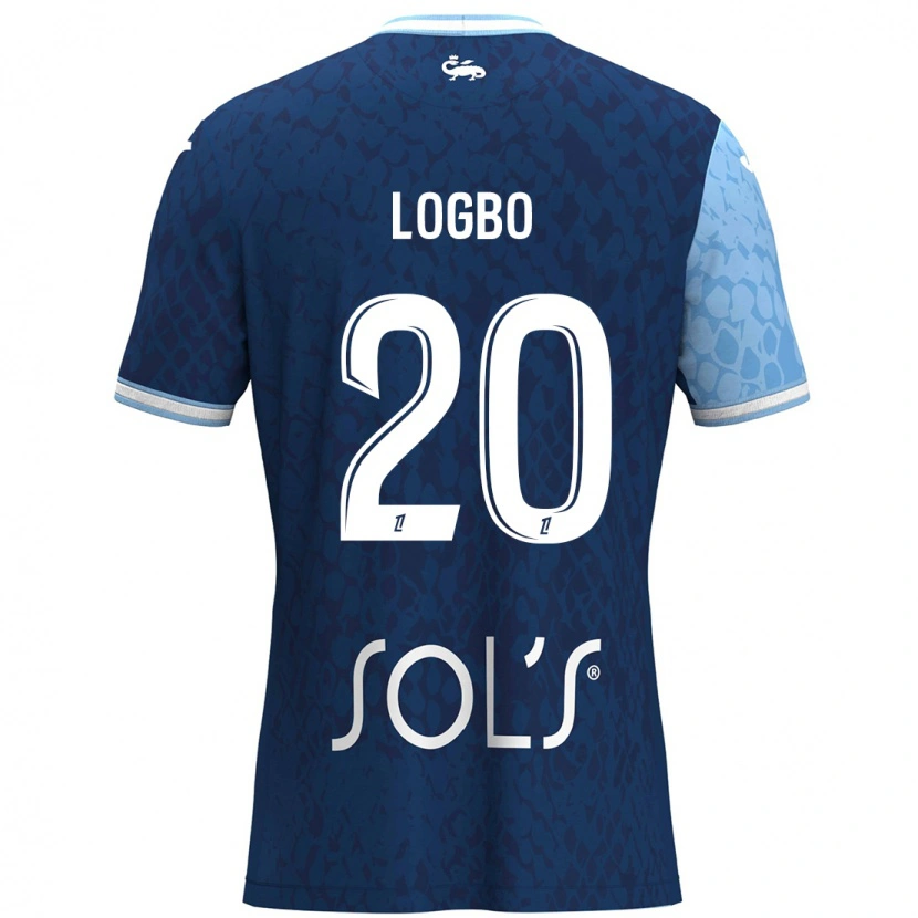 Danxen Mænd Andy Logbo #20 Himmelblå Mørkeblå Hjemmebane Spillertrøjer 2024/25 Trøje T-Shirt