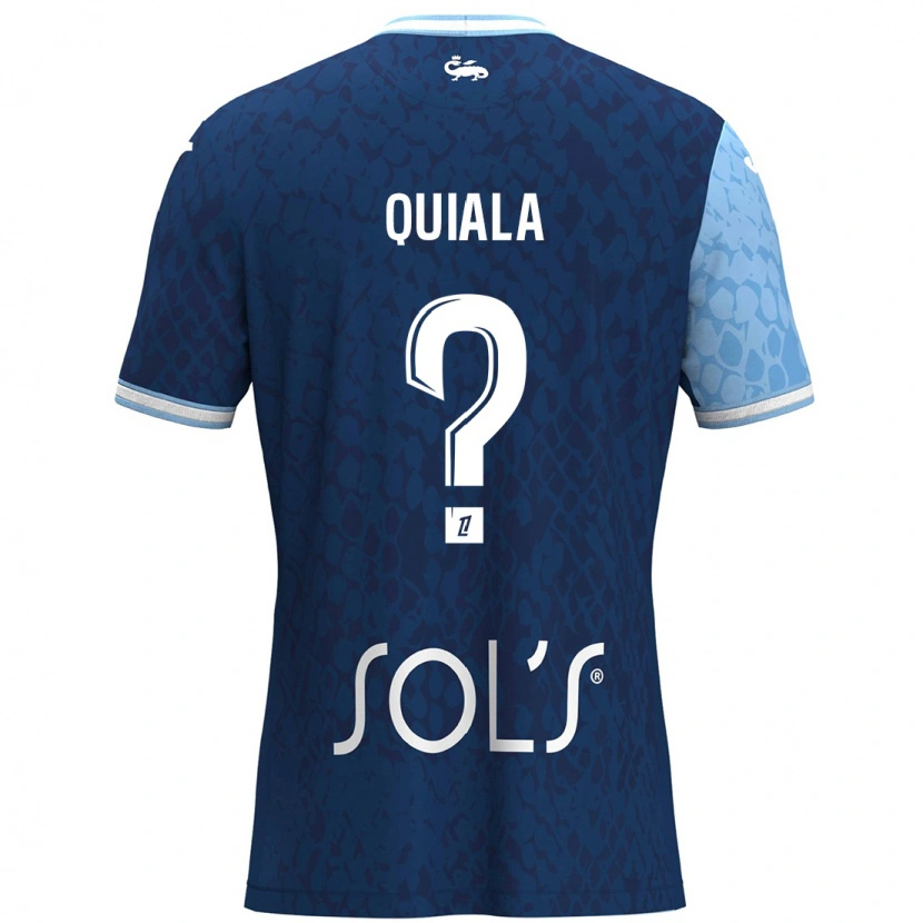 Danxen Mænd Dinode Quiala #0 Himmelblå Mørkeblå Hjemmebane Spillertrøjer 2024/25 Trøje T-Shirt