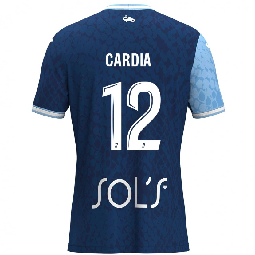 Danxen Mænd Mickaëla Cardia #12 Himmelblå Mørkeblå Hjemmebane Spillertrøjer 2024/25 Trøje T-Shirt
