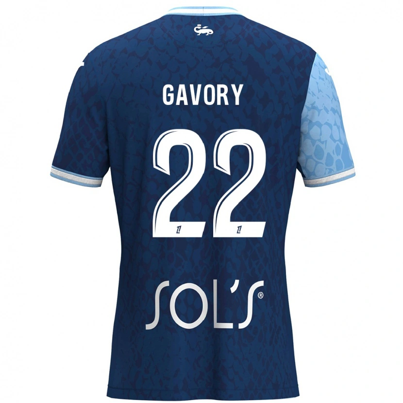 Danxen Mænd Christy Gavory #22 Himmelblå Mørkeblå Hjemmebane Spillertrøjer 2024/25 Trøje T-Shirt