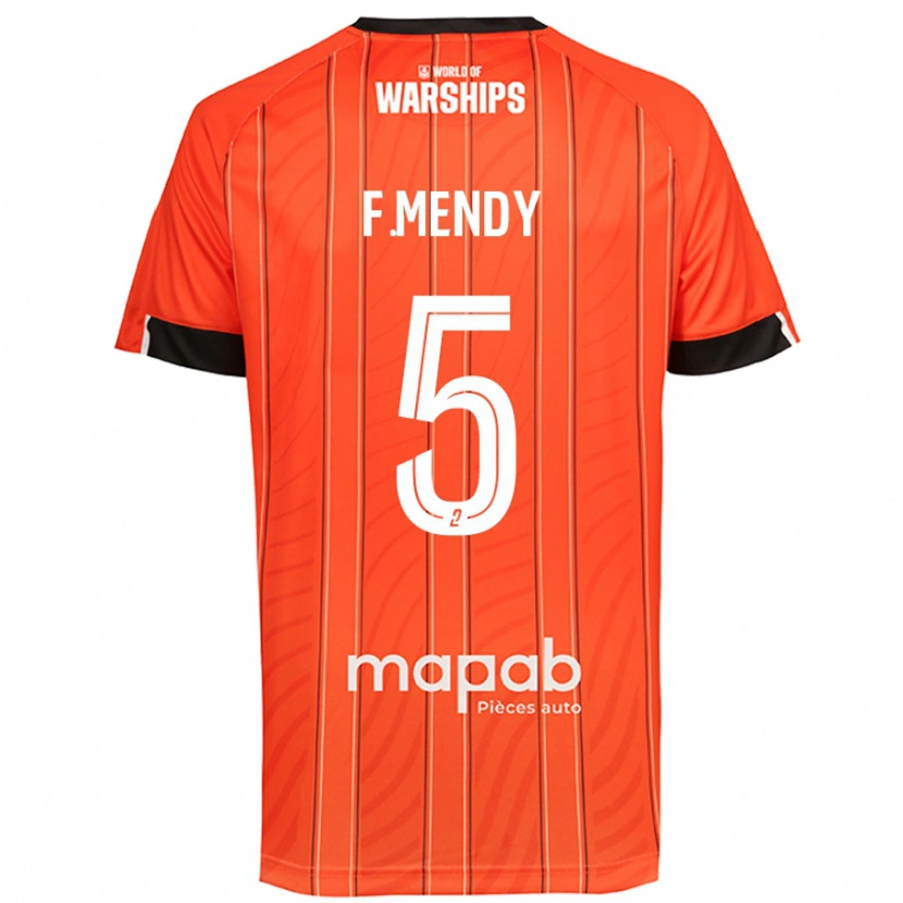 Danxen Mænd Formose Mendy #5 Orange Hjemmebane Spillertrøjer 2024/25 Trøje T-Shirt