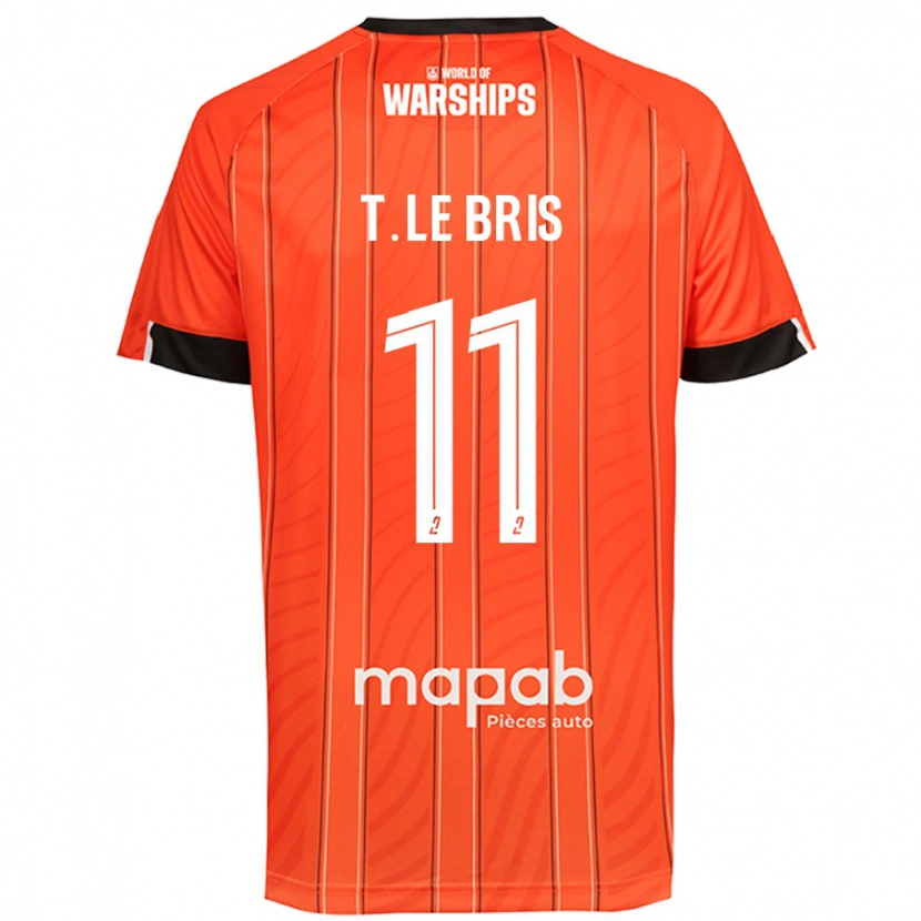 Danxen Mænd Théo Le Bris #11 Orange Hjemmebane Spillertrøjer 2024/25 Trøje T-Shirt