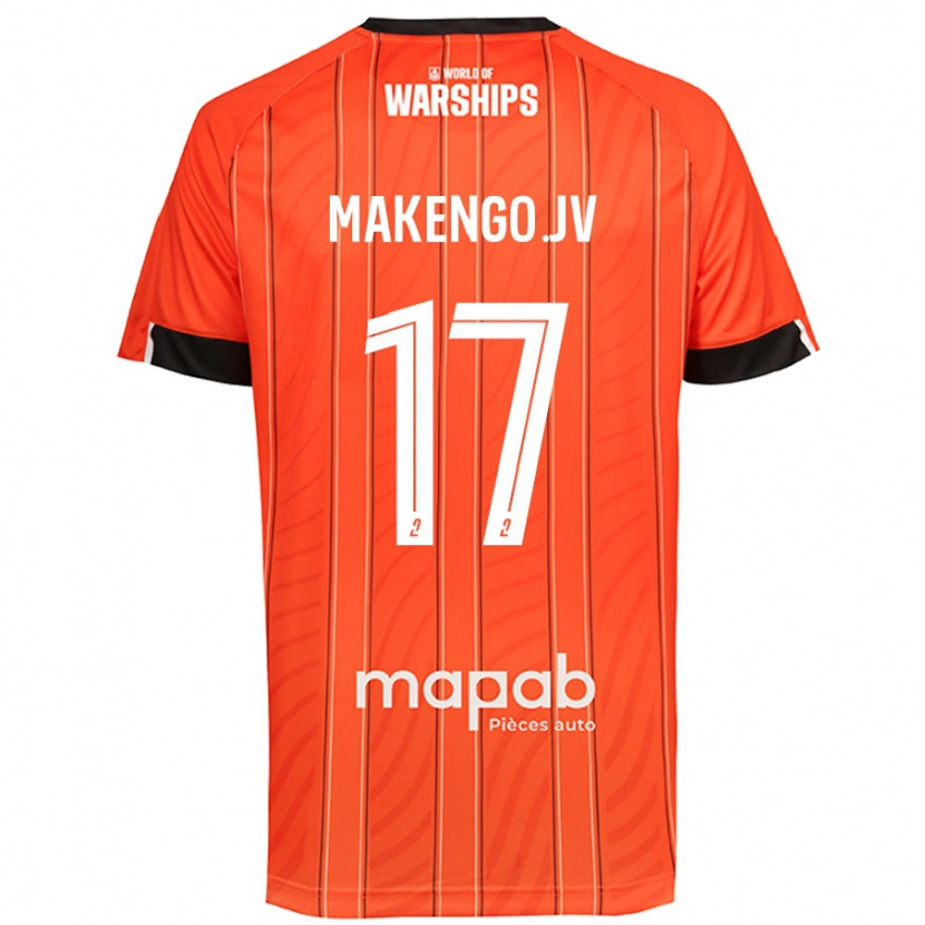 Danxen Mænd Jean-Victor Makengo #17 Orange Hjemmebane Spillertrøjer 2024/25 Trøje T-Shirt