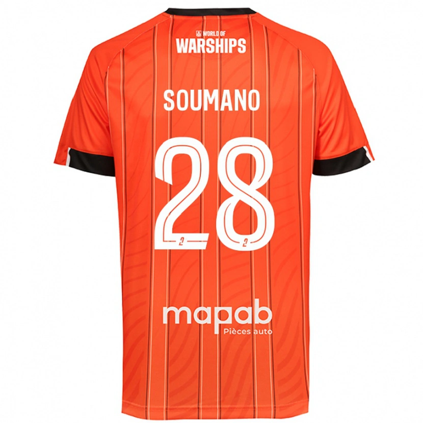 Danxen Mænd Sambou Soumano #28 Orange Hjemmebane Spillertrøjer 2024/25 Trøje T-Shirt