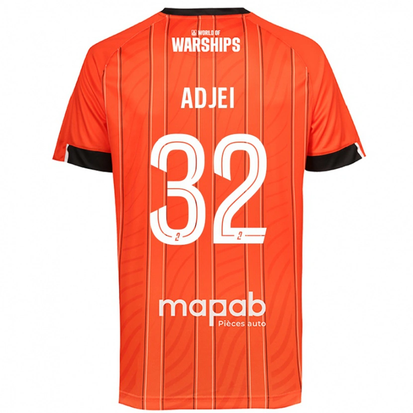 Danxen Mænd Nathaniel Adjei #32 Orange Hjemmebane Spillertrøjer 2024/25 Trøje T-Shirt