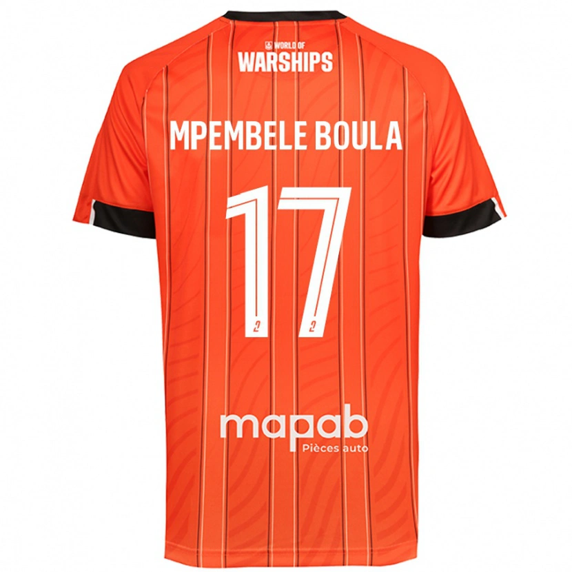 Danxen Mænd Exaucé Mpembele Boula #17 Orange Hjemmebane Spillertrøjer 2024/25 Trøje T-Shirt