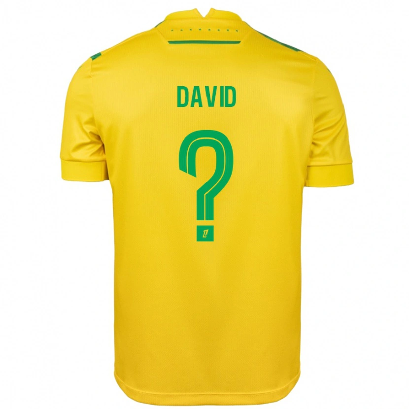 Danxen Mænd Timothé David #0 Gul Grøn Hjemmebane Spillertrøjer 2024/25 Trøje T-Shirt