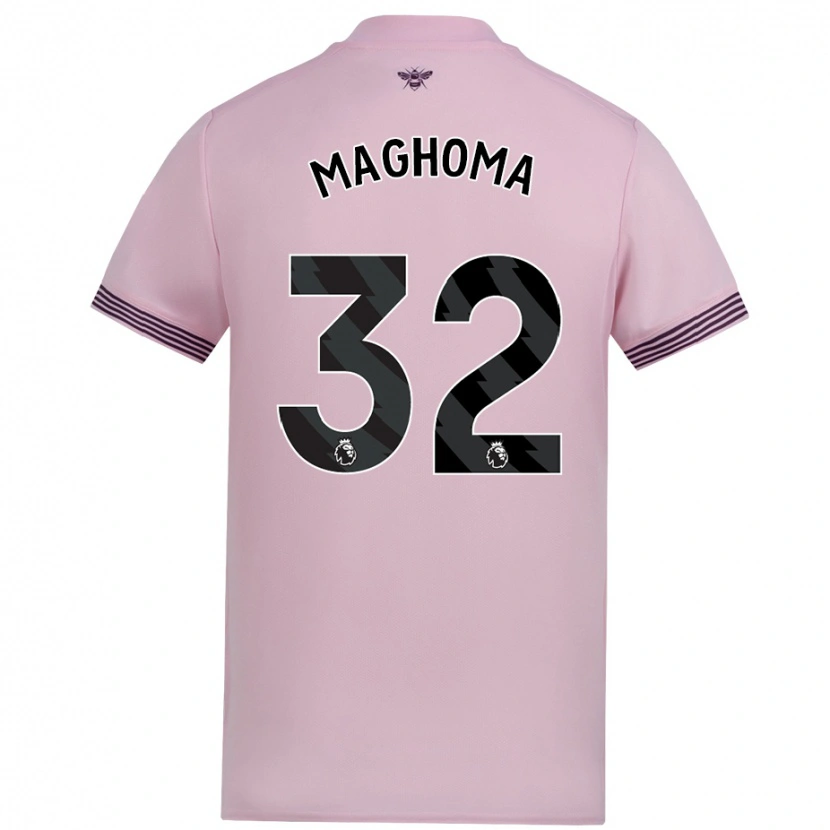 Danxen Mænd Paris Maghoma #32 Lyserød Udebane Spillertrøjer 2024/25 Trøje T-Shirt