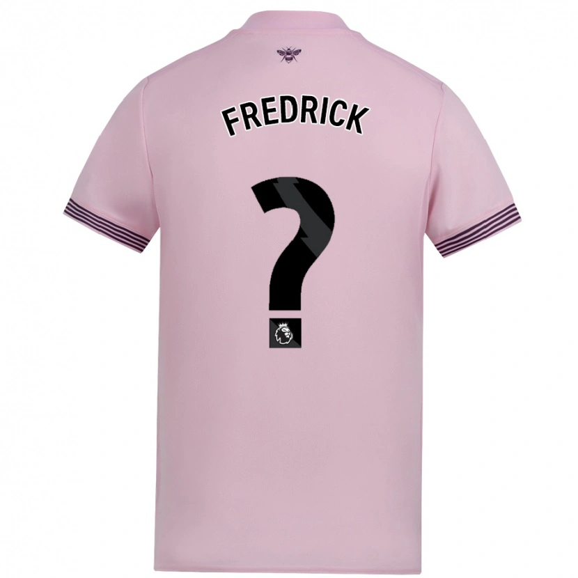 Danxen Mænd Benjamin Fredrick #0 Lyserød Udebane Spillertrøjer 2024/25 Trøje T-Shirt