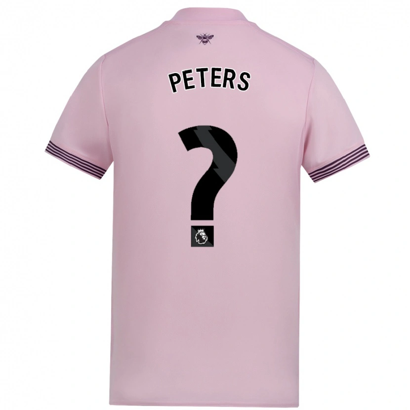 Danxen Mænd Emeka Peters #0 Lyserød Udebane Spillertrøjer 2024/25 Trøje T-Shirt