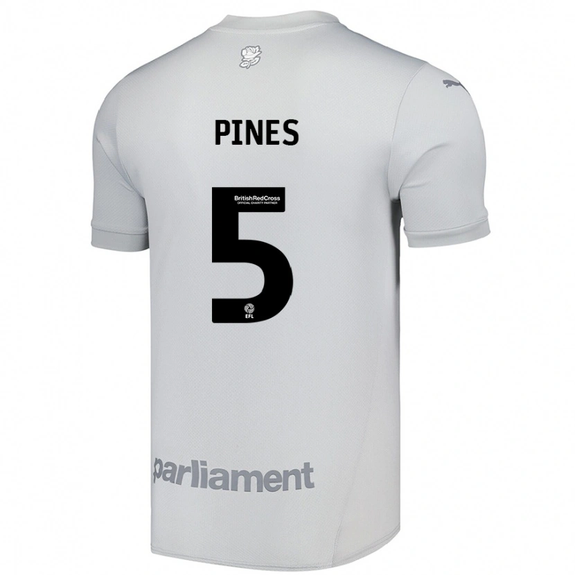 Danxen Mænd Donovan Pines #5 Sølvgrå Udebane Spillertrøjer 2024/25 Trøje T-Shirt