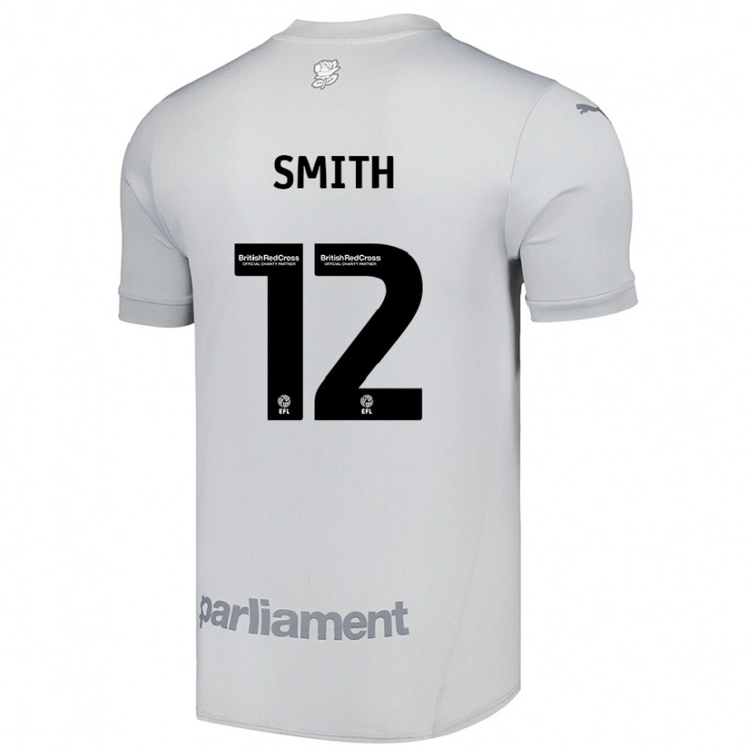 Danxen Mænd Jackson Smith #12 Sølvgrå Udebane Spillertrøjer 2024/25 Trøje T-Shirt