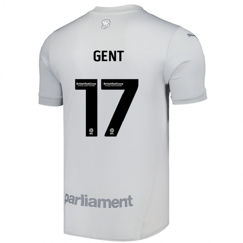 Danxen Mænd Georgie Gent #17 Sølvgrå Udebane Spillertrøjer 2024/25 Trøje T-Shirt