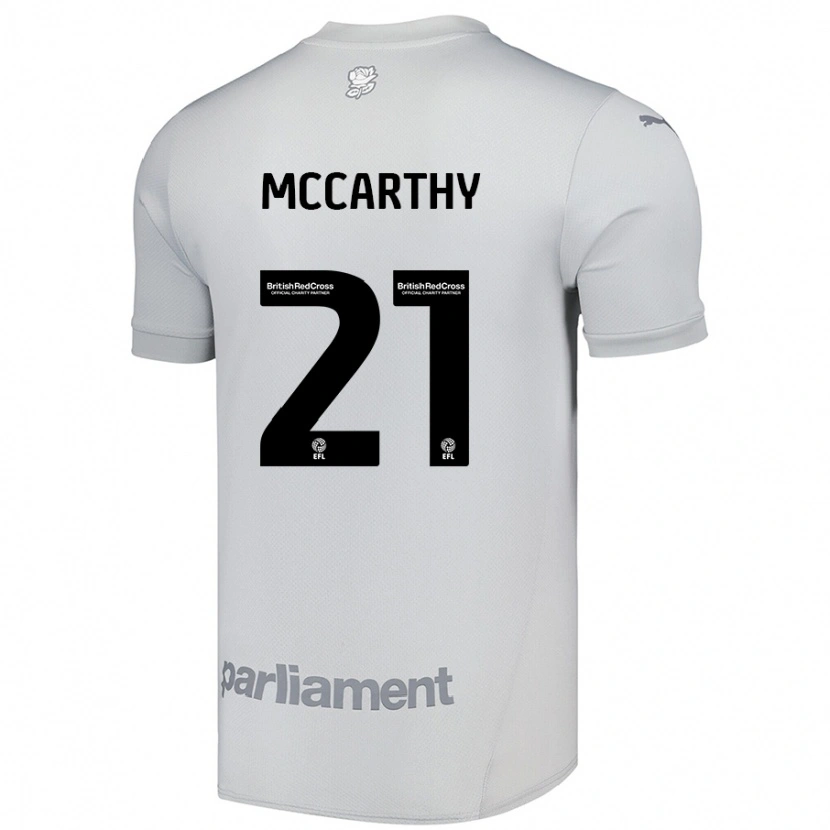 Danxen Mænd Conor Mccarthy #21 Sølvgrå Udebane Spillertrøjer 2024/25 Trøje T-Shirt