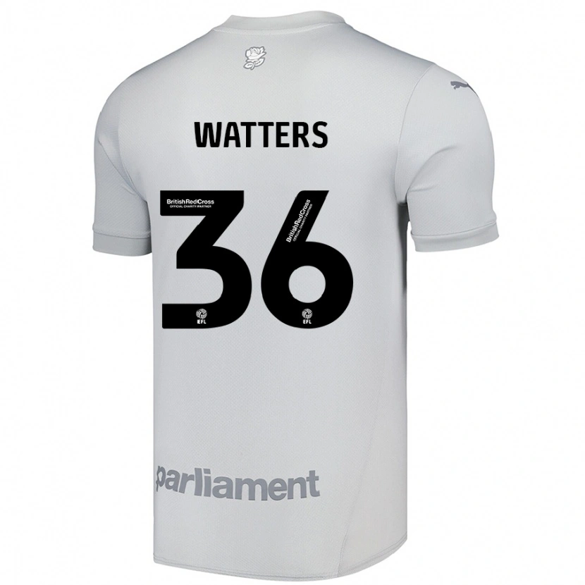 Danxen Mænd Max Watters #36 Sølvgrå Udebane Spillertrøjer 2024/25 Trøje T-Shirt