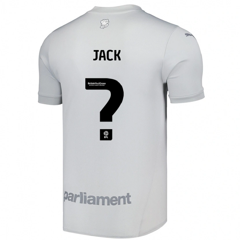 Danxen Mænd Jack Woodcock #0 Sølvgrå Udebane Spillertrøjer 2024/25 Trøje T-Shirt