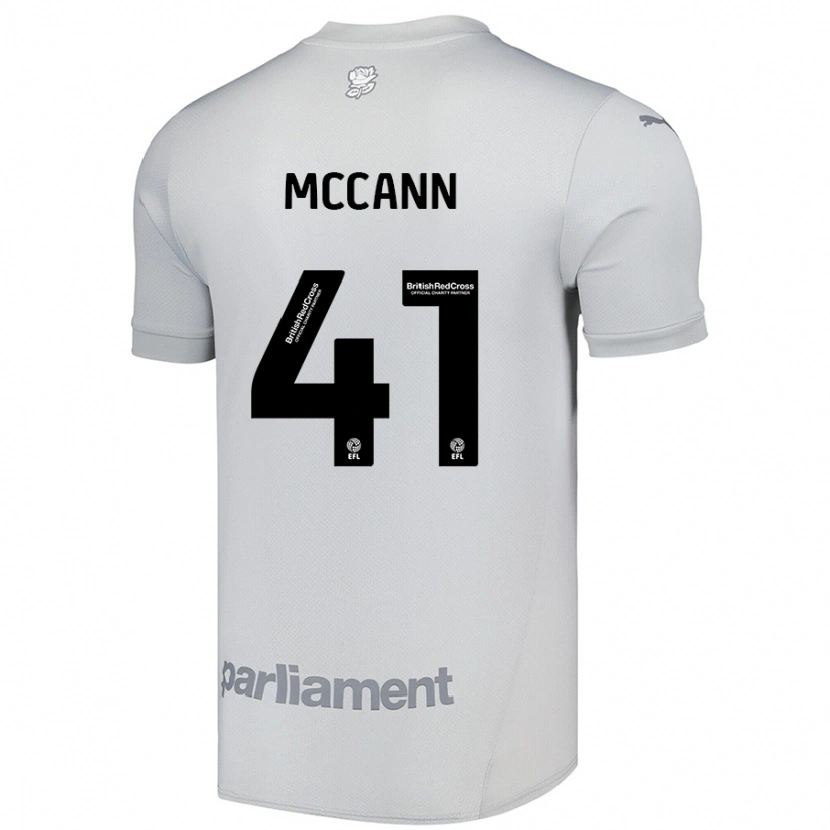 Danxen Mænd Bayley Mccann #41 Sølvgrå Udebane Spillertrøjer 2024/25 Trøje T-Shirt