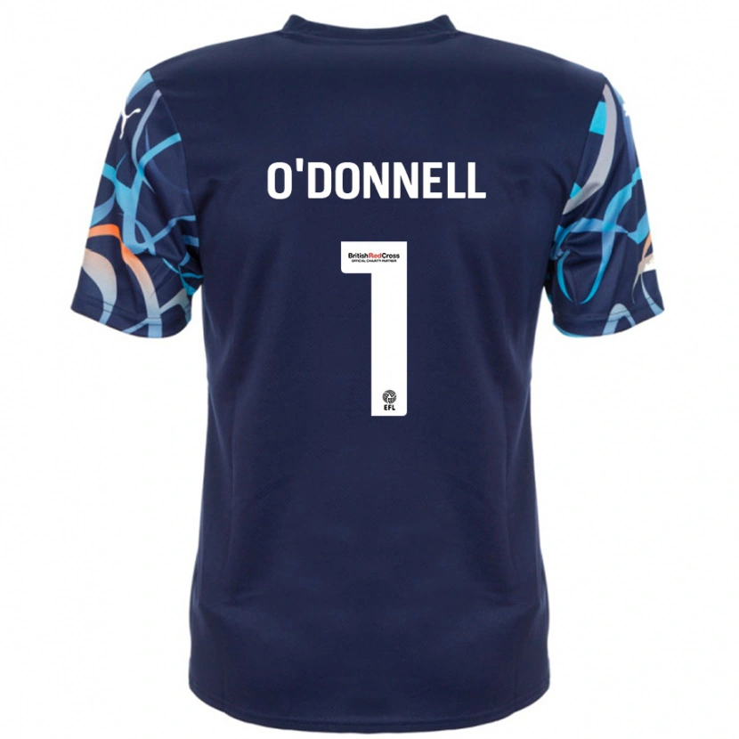 Danxen Mænd Richard O'donnell #1 Marineblå Udebane Spillertrøjer 2024/25 Trøje T-Shirt