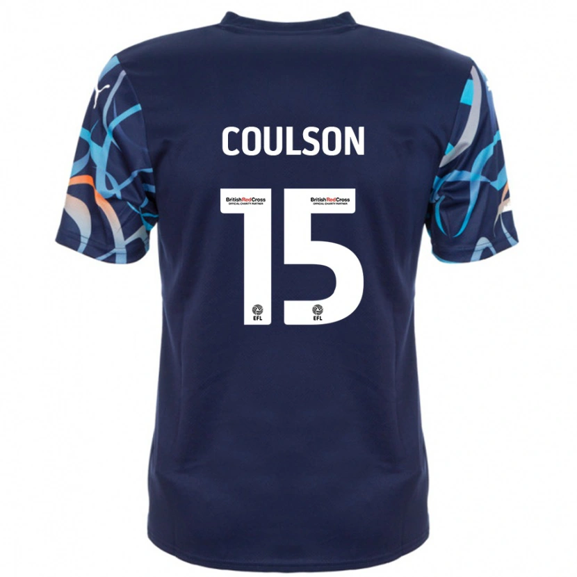 Danxen Mænd Hayden Coulson #15 Marineblå Udebane Spillertrøjer 2024/25 Trøje T-Shirt