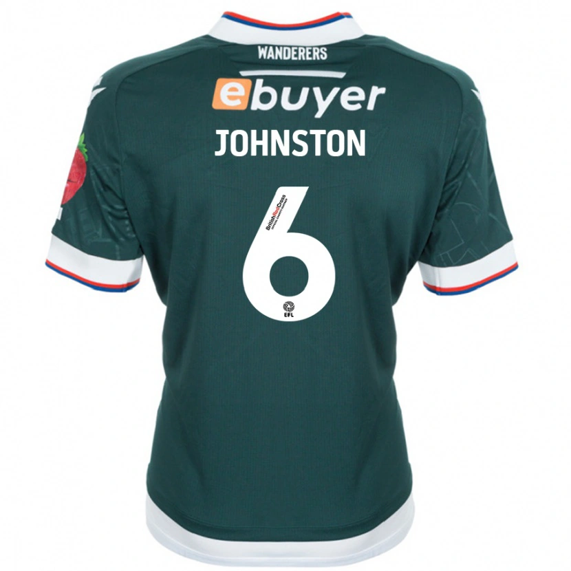 Danxen Mænd George Johnston #6 Mørkegrøn Udebane Spillertrøjer 2024/25 Trøje T-Shirt