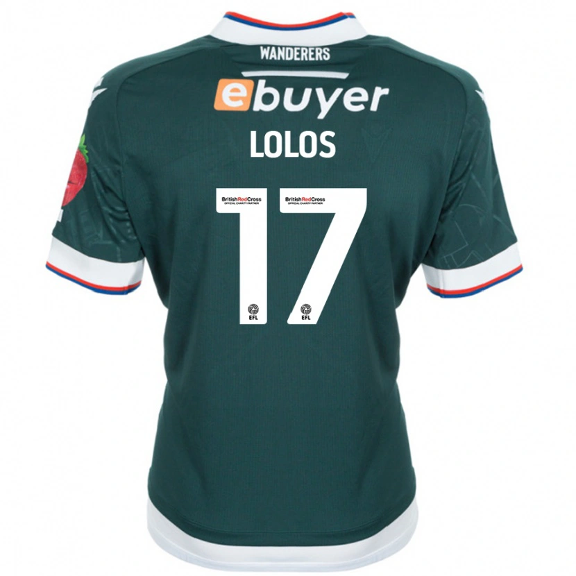 Danxen Mænd Klaidi Lolos #17 Mørkegrøn Udebane Spillertrøjer 2024/25 Trøje T-Shirt