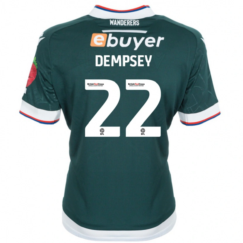 Danxen Mænd Kyle Dempsey #22 Mørkegrøn Udebane Spillertrøjer 2024/25 Trøje T-Shirt
