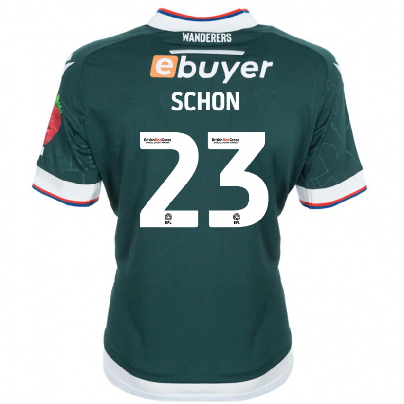 Danxen Mænd Szabolcs Schön #23 Mørkegrøn Udebane Spillertrøjer 2024/25 Trøje T-Shirt